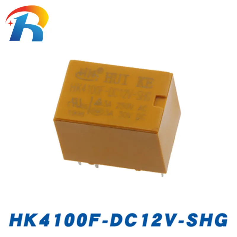 100 шт., HF4100F реле сигнала, Φ 3A В переменного тока, 6 контактов, 3 в, 5 В, 9 В, 12 В, 24 В постоянного тока, SHG реле