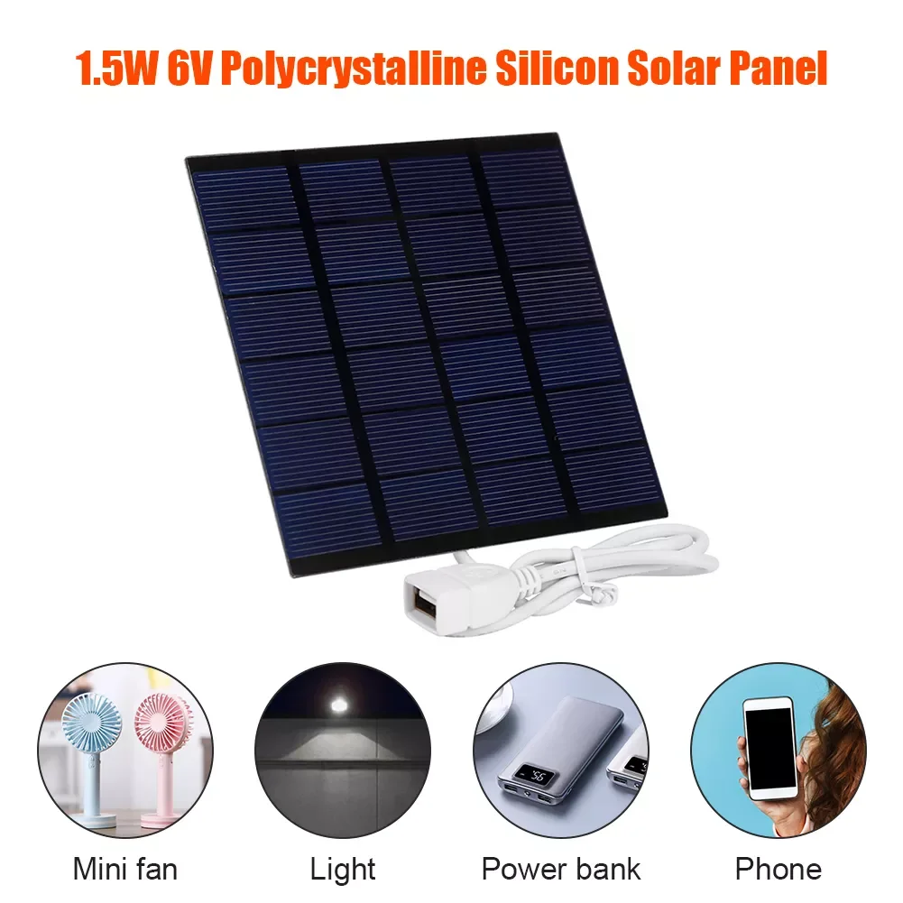 Outdoor Travel USB Polysilicon DIY Solar Panel for Light Mobile Phone Battery Solar Cells Car Yacht Battery Charger
Outdoor Travel USB Polysilicon DIY Solar Panel for Light Mobile Phone Battery Solar Cells Car Yacht Battery Charger