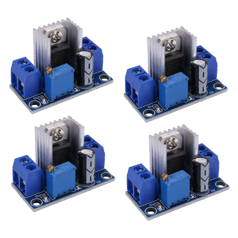 4X LM317 DC-DC 1.5A 1,2-37V регулируемая плата источника питания, преобразователь постоянного тока, понижающий модуль
4X LM317 DC-DC 1.5A 1,2-37V регулируемая плата источника питания, преобразователь постоянного тока, понижающий модуль