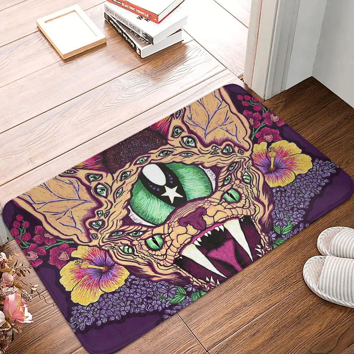 

DnD Game Bath Non-Slip Carpet Cobra Kitty Beholder Flannel Mat Entrance Door Doormat Floor Decoration Rug