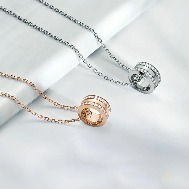 

Женское Ожерелье из высококачественной нержавеющей стали с гальваническим покрытием под розовое золото