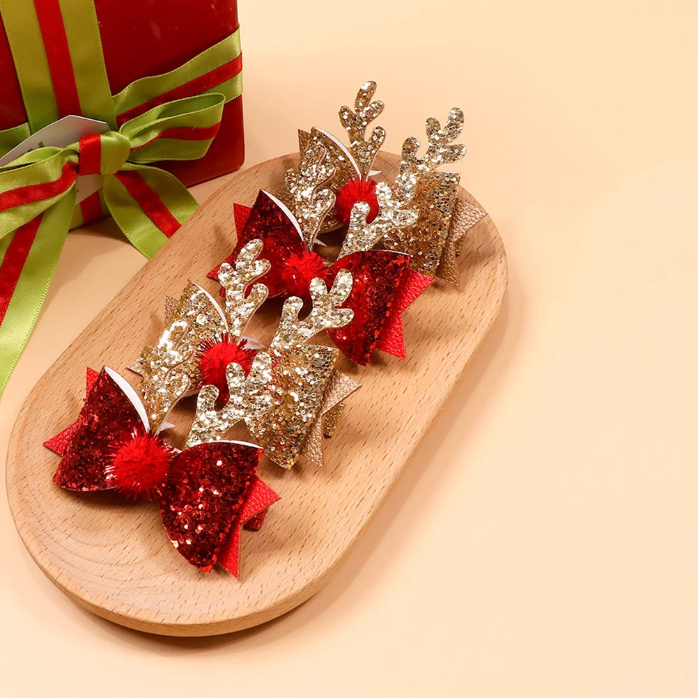 4pcs Christmas Hair Clips Kids Bows Girls Barrettes Reindeer Antler Bow Hair Clips
4pcs Christmas Hair Clips Kids Bows Girls Barrettes Reindeer Antler Bow Hair Clips