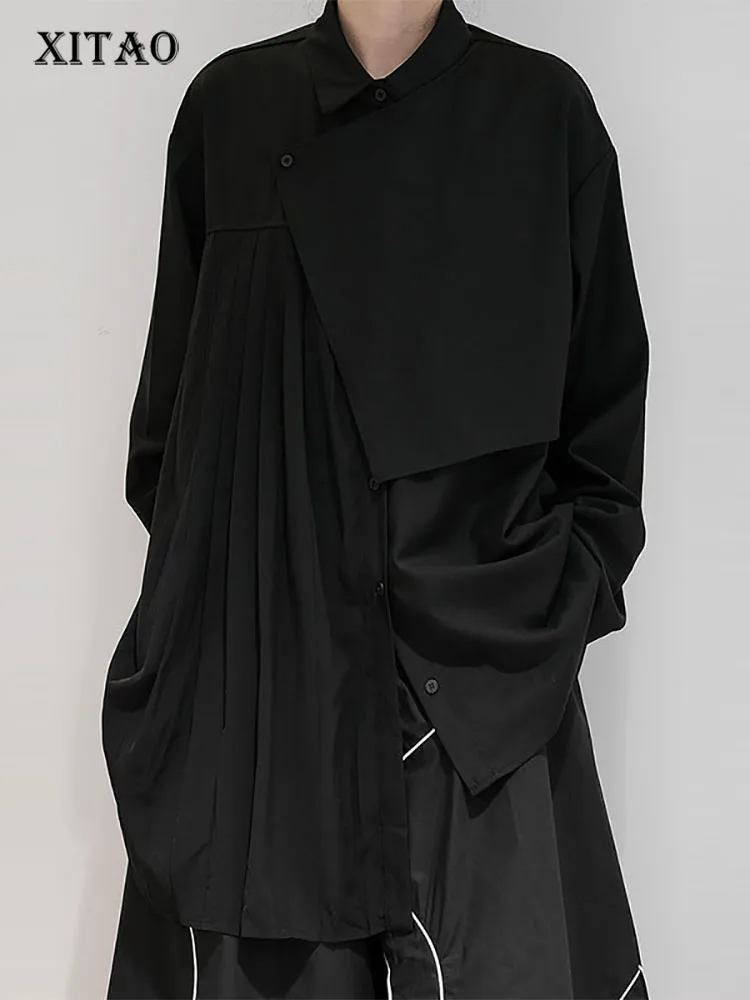 XITAO Black Blouse Fashion Minority Single Breast Full Sleeve Casual Style 2022 Spring Pleated Irregular Shirt Top WMD4666
XITAO Black Blouse Fashion Minority Single Breast Full Sleeve Casual Style 2022 Spring Pleated Irregular Shirt Top WMD4666
