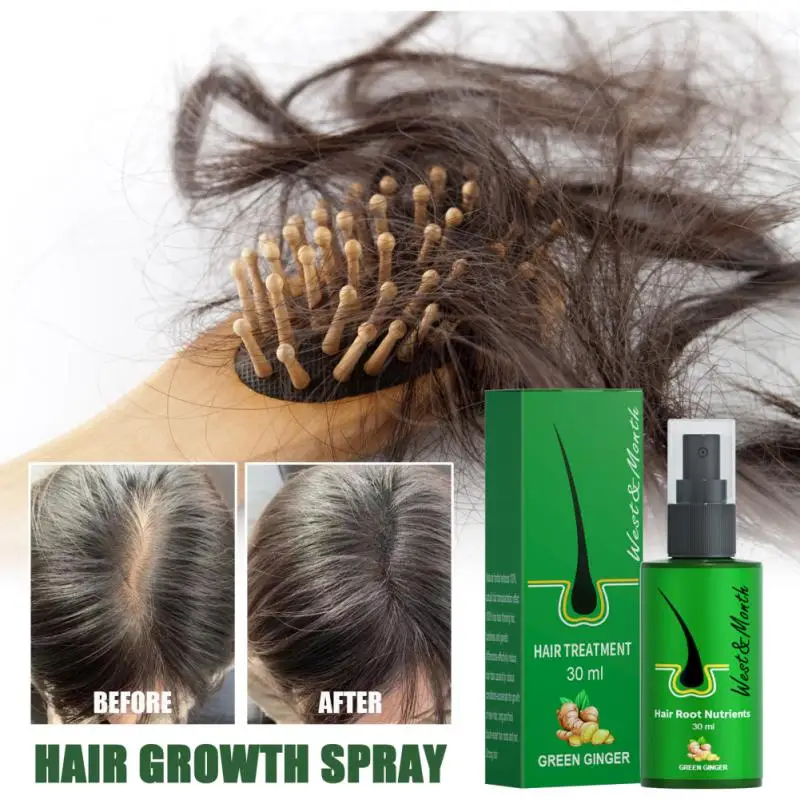 

Новый имбирный спрей для роста волос Эфирные масла для лечения выпадения волос искусственное Предотвращение высыхания волос спутанные поврежденные истончение Восстанавливающий уход