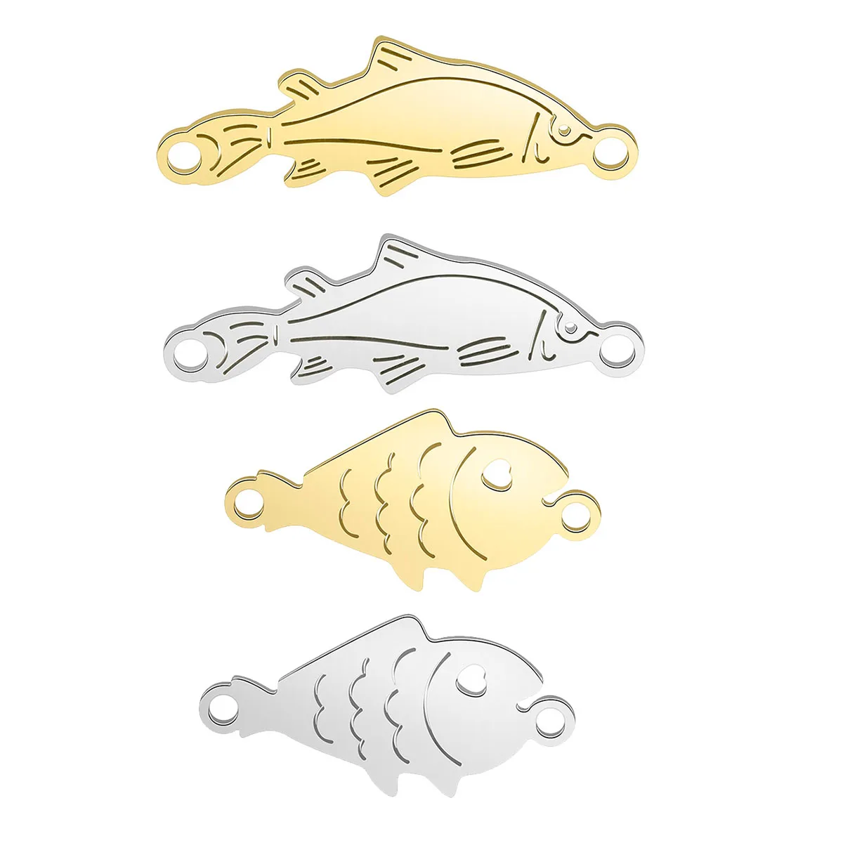 10Pcs/Lot Bulk Wholesale Shark Sea Pet Fish Koi Stainless Steel Animal Charm Connectors for Jewelry Making Supplies Accessories
10Pcs/Lot Bulk Wholesale Shark Sea Pet Fish Koi Stainless Steel Animal Charm Connectors for Jewelry Making Supplies Accessories