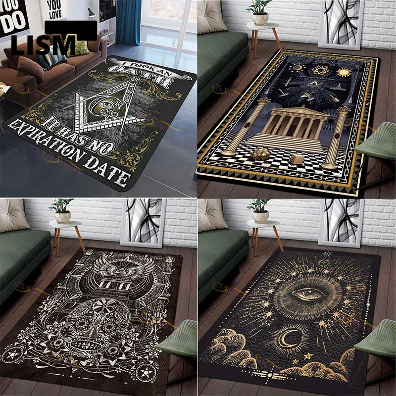 Masonic Freemason Illuminati Ring Carpet for Living Room All Seeing Eye Rugs Bedroom Decoration Fitness Pet Floor Mat Bedside
Masonic Freemason Illuminati Ring Carpet for Living Room All Seeing Eye Rugs Bedroom Decoration Fitness Pet Floor Mat Bedside