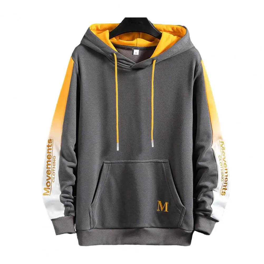 Chic Men Hoodie Drawstring Letter Print Men Sweatshirt Warm Gradient Color Men Sweatshirt 
Chic Men Hoodie Drawstring Letter Print Men Sweatshirt Warm Gradient Color Men Sweatshirt