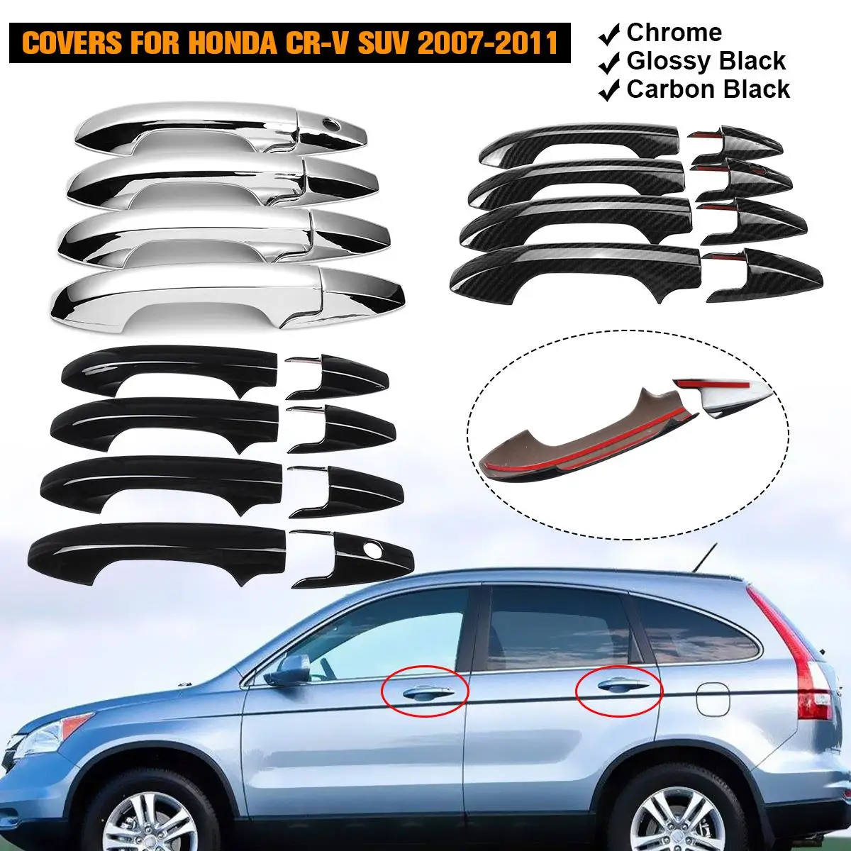 8 шт. в наборе, наклейка на рамку дверной ручки автомобиля для Honda CR-V CRV SUV 2007 2008 2009-2011, хромированная углеродная Крышка для автомобильного стайлинга
8 шт. в наборе, наклейка на рамку дверной ручки автомобиля для Honda CR-V CRV SUV 2007 2008 2009-2011, хромированная углеродная Крышка для автомобильного стайлинга