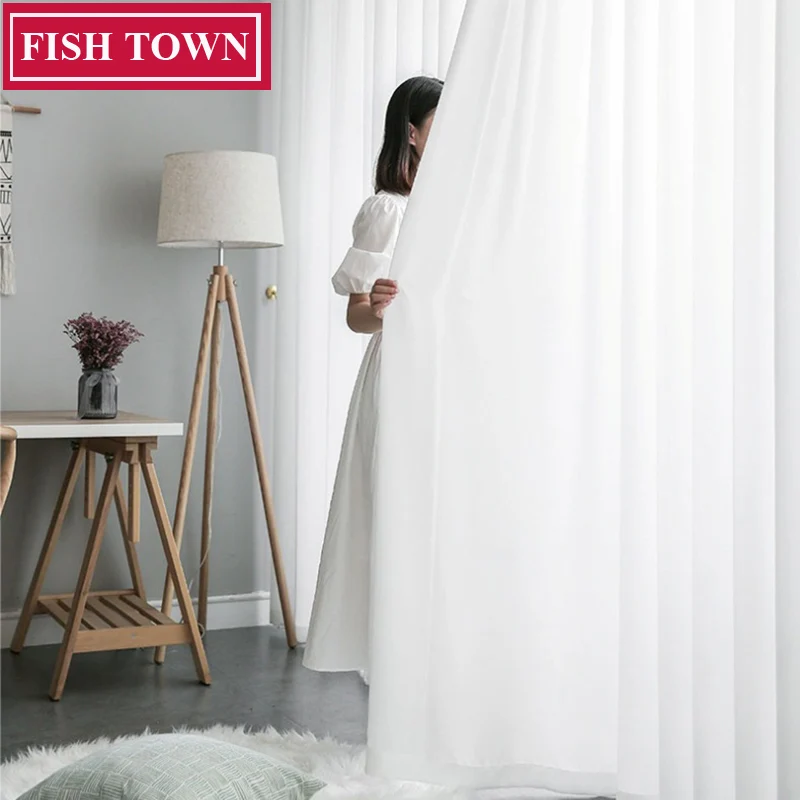 FISH TOWN White Light Filtering Tulle Semi Sheer Curtain for Bedroom Living Room Privacy Assured Scratch Resistant Custom Made
FISH TOWN White Light Filtering Tulle Semi Sheer Curtain for Bedroom Living Room Privacy Assured Scratch Resistant Custom Made