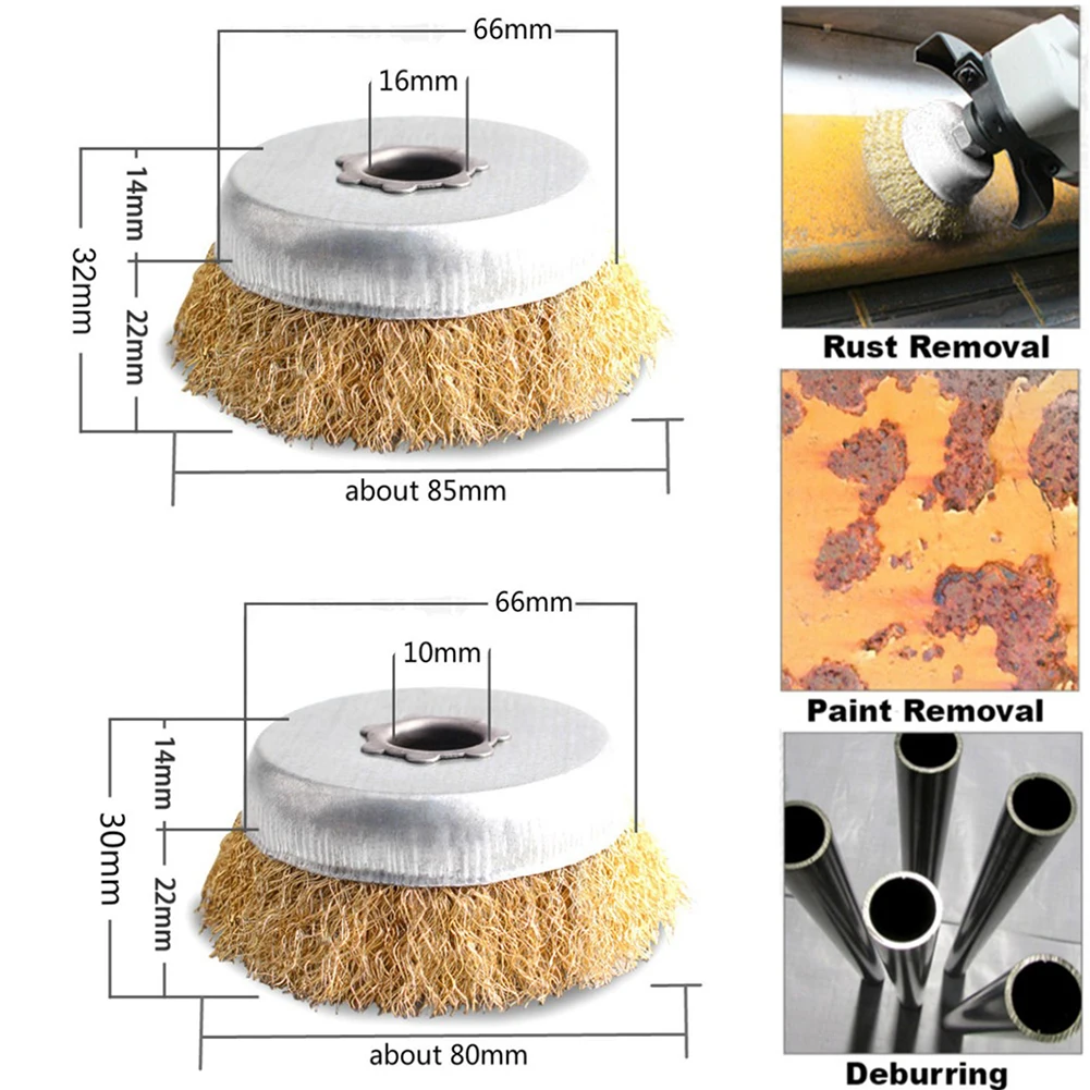 1PC M10/M16 Copper Plated Steel Wire Brush Grinding Wheel Derusting Deburring Polishing Tool 8500RPM Grinding Wheels
1PC M10/M16 Copper Plated Steel Wire Brush Grinding Wheel Derusting Deburring Polishing Tool 8500RPM Grinding Wheels