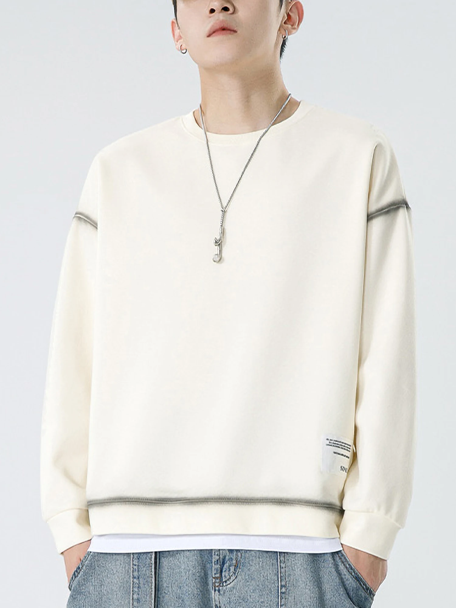 MI TEMPIO Round Neck Pullover Sweatshirts Men Hip Hop Sweatshirt Solid Pullovers Men's Clothing Oversize Essentials Streetwear
MI TEMPIO Round Neck Pullover Sweatshirts Men Hip Hop Sweatshirt Solid Pullovers Men's Clothing Oversize Essentials Streetwear