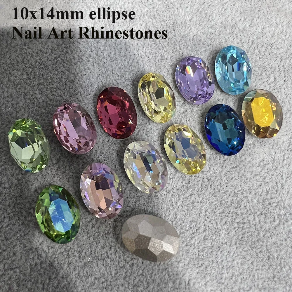 10pcs Wholesale Nail Art Rhinestone10x14mm K9 Big Ellipse Crystal Pointback Hight Quality Rhinestones Nails Accessories Supplies
10pcs Wholesale Nail Art Rhinestone10x14mm K9 Big Ellipse Crystal Pointback Hight Quality Rhinestones Nails Accessories Supplies