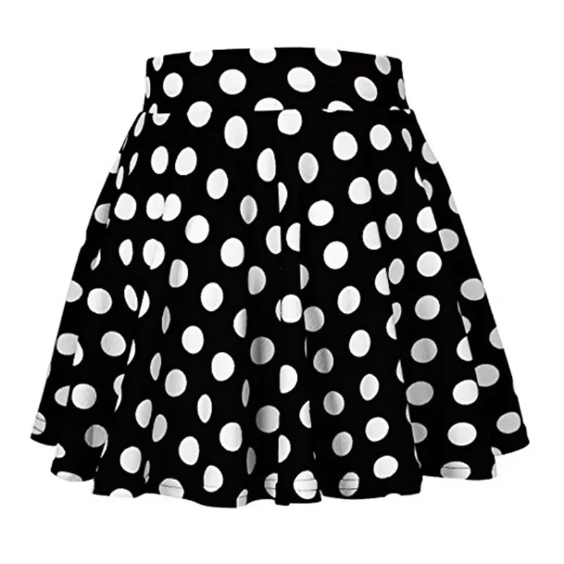 

Women Ladies Mini Girl Short Skirts Clothes Clothings Casual Polka Dot Leisure Print Red White Black A-Link Skirts Tutu Sundress
