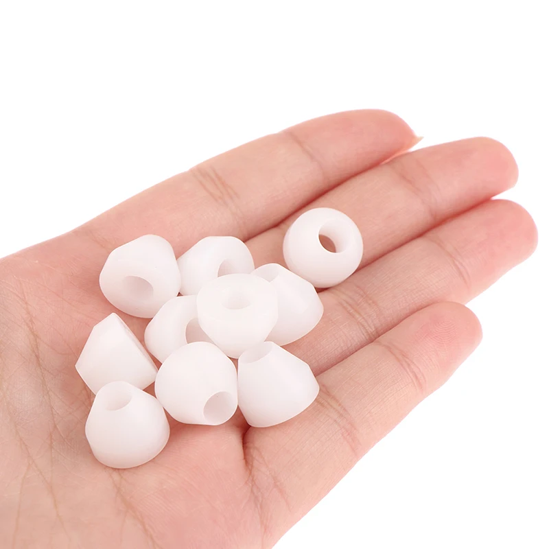 

10PCS PE Plastic White Pen Bushings Non-Stick Durable Pen Bushings Synthetic Bushings For CA Finishing Pen Turning