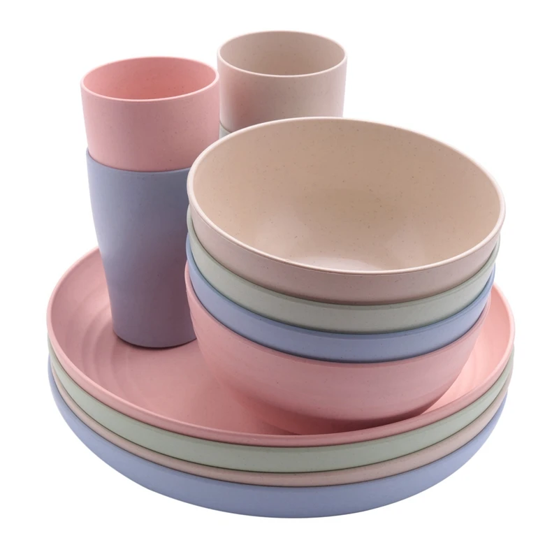 Wheat Straw Plates Bowls and Cups Dinner Set,Microwave Dishwasher Safe,for Home Caravan Picnic Camping,12 Piece
Wheat Straw Plates Bowls and Cups Dinner Set,Microwave Dishwasher Safe,for Home Caravan Picnic Camping,12 Piece