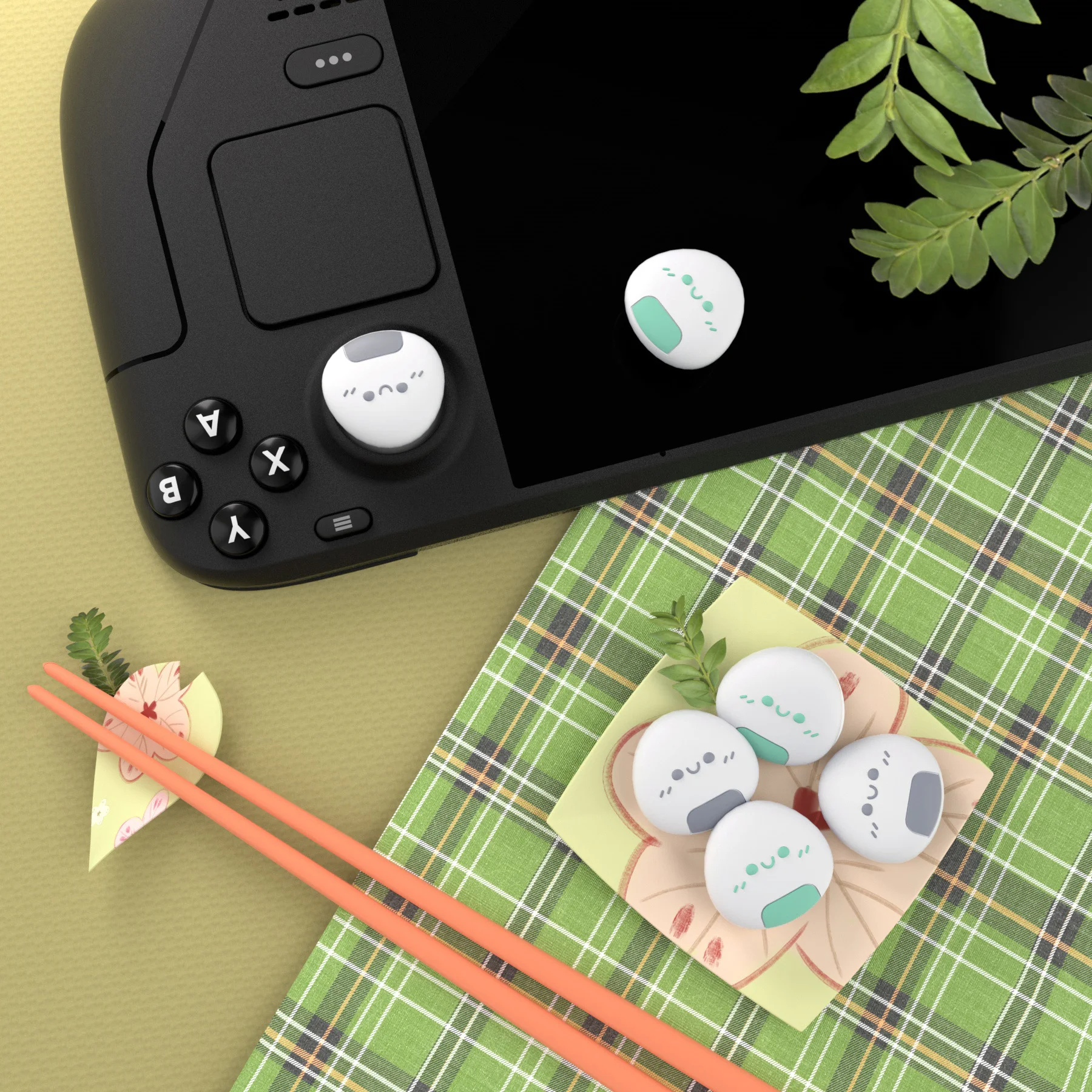 PlayVital Thumb Grip Caps Silicone Thumb sticks Grips for Steam Deck Joystick Caps- Onigiri
PlayVital Thumb Grip Caps Silicone Thumb sticks Grips for Steam Deck Joystick Caps- Onigiri