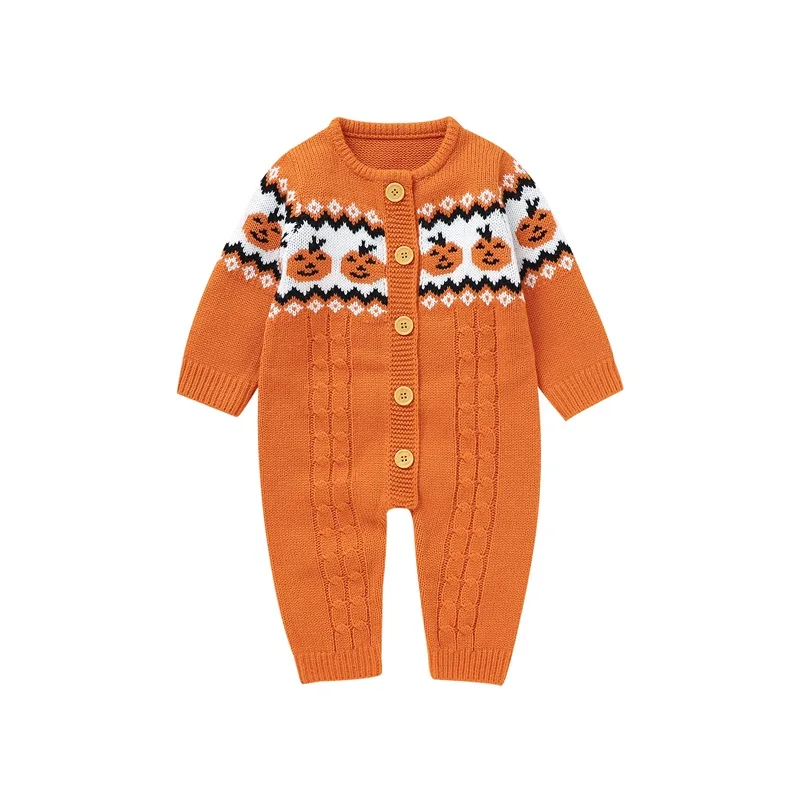 Baby Halloween Costume Knitwear Pumpkin Print Sleeveless Knitted Baby Outfit Romper For Newborn Infant Baby Clothes
Baby Halloween Costume Knitwear Pumpkin Print Sleeveless Knitted Baby Outfit Romper For Newborn Infant Baby Clothes