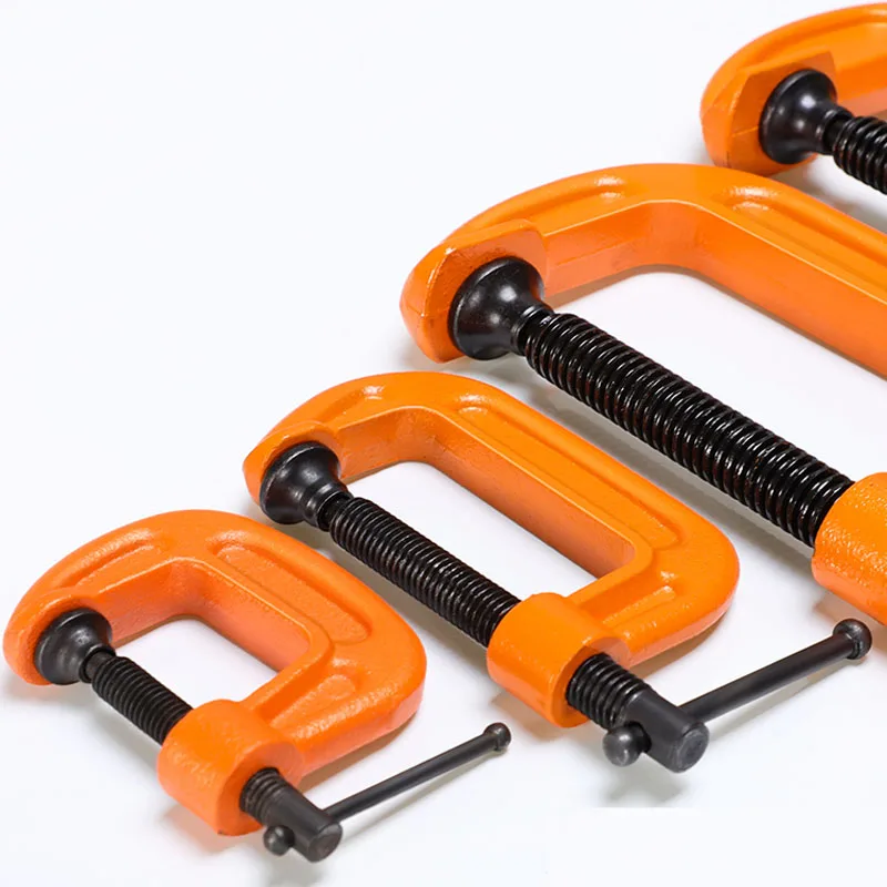 Heavy Duty G1/2/3/4/5/6 Inch Soft Jaw Pad C-type Woodworking Tool Heavy Metal For Wooden Products Steel G Clamp Fixture
Heavy Duty G1/2/3/4/5/6 Inch Soft Jaw Pad C-type Woodworking Tool Heavy Metal For Wooden Products Steel G Clamp Fixture
