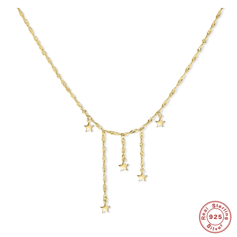 S925 Sterling Silver Wedding Pentacle Meteor Pendant Stack Wear Necklace Banquet Temperament Born Daily Wear Clavicle Chain
S925 Sterling Silver Wedding Pentacle Meteor Pendant Stack Wear Necklace Banquet Temperament Born Daily Wear Clavicle Chain