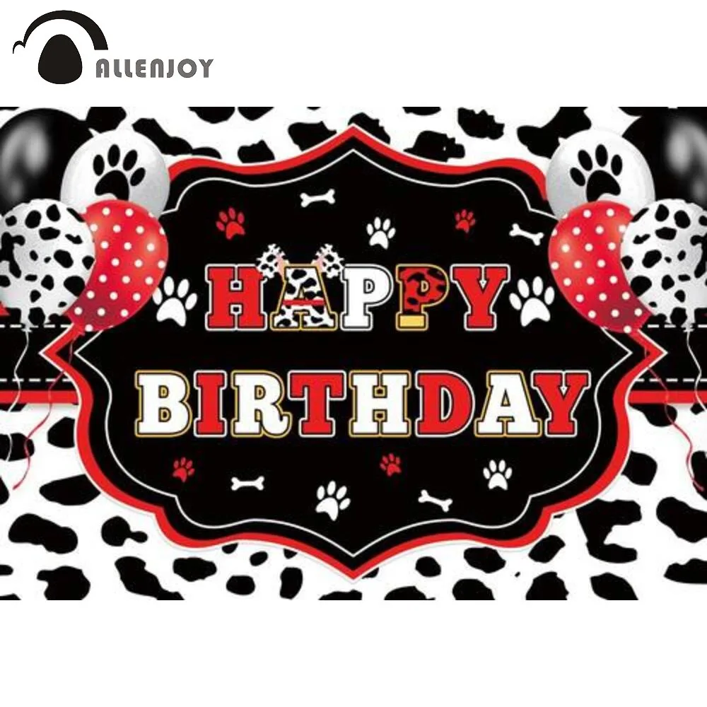 Allenjoy Happy Birthday Party Background Dog Black Red Dots Paws Puppy Baby Shower Newborn Decoration Banner Photobooth Backdrop
Allenjoy Happy Birthday Party Background Dog Black Red Dots Paws Puppy Baby Shower Newborn Decoration Banner Photobooth Backdrop