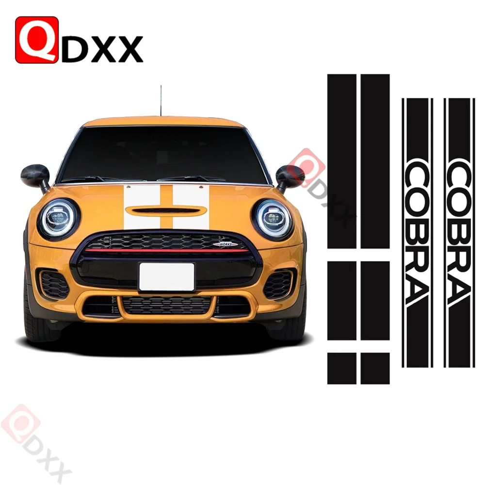 Car Hood Bonnet Roof Rear Trunk Side Skirt Stickers Racing Stripes Body Kit Decal Cover for Mini Cooper Cobra R F55 Accessories
Car Hood Bonnet Roof Rear Trunk Side Skirt Stickers Racing Stripes Body Kit Decal Cover for Mini Cooper Cobra R F55 Accessories