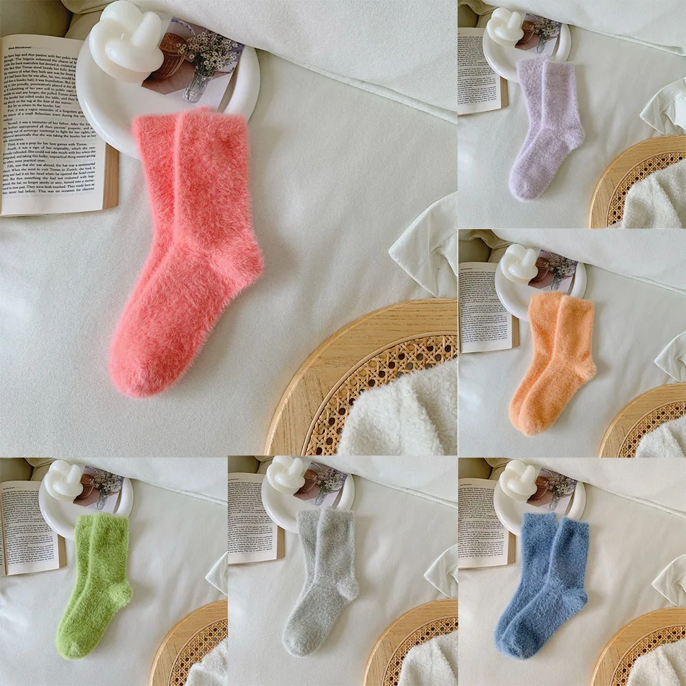 

Плюшевые носки, оригинальные носки, напольные носки, носки для сна, чулочно-носочные изделия, утепленные мягкие пушистые повседневные женские чулки