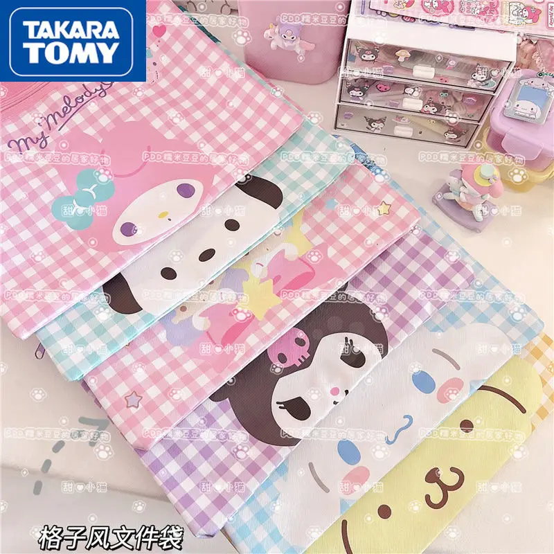 TAKARA TOMY Hello Kitty Document Bag A4 Plaid Document Bag Portable Two Layer Storage Bag Desk Document Storage School Supplies
TAKARA TOMY Hello Kitty Document Bag A4 Plaid Document Bag Portable Two Layer Storage Bag Desk Document Storage School Supplies