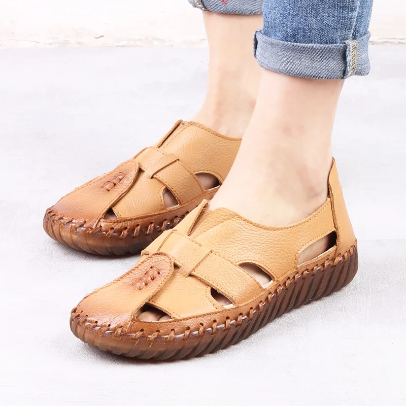 Careaymade-Women's Sandals Summer Genuine Leather Handmade Ladies Shoe Leather Sandals Women Flats Retro Style Mother Shoes
Careaymade-Women's Sandals Summer Genuine Leather Handmade Ladies Shoe Leather Sandals Women Flats Retro Style Mother Shoes