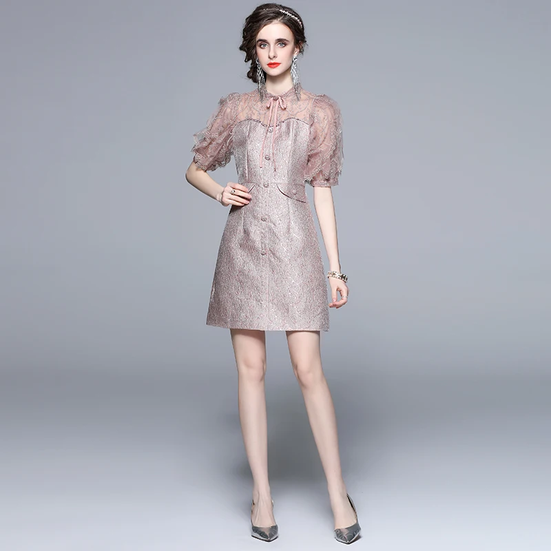 Summer Women Dresses Fashion New Party Dress Elegant High Waist Lace Patchwork Dresses Female Vestidos
Summer Women Dresses Fashion New Party Dress Elegant High Waist Lace Patchwork Dresses Female Vestidos