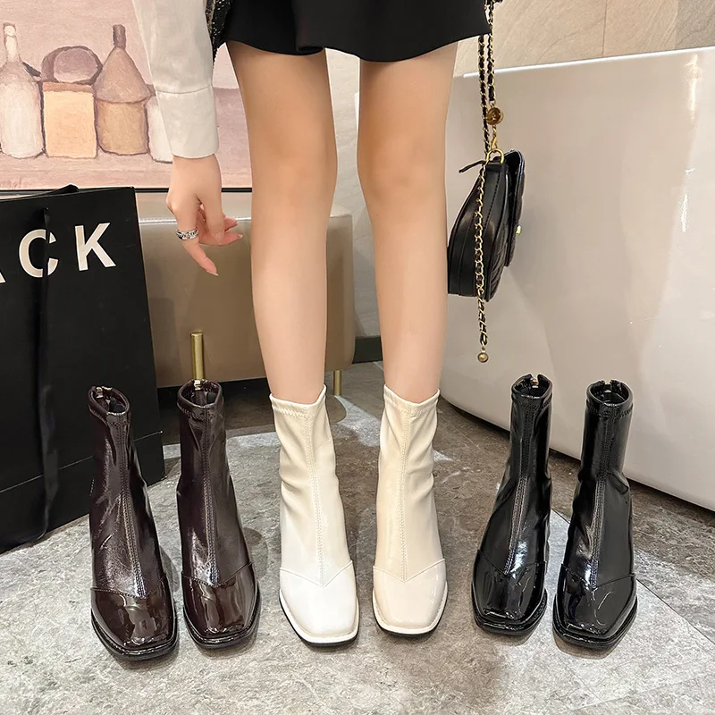 Women's Boots Autumn Shoes Zipper Luxury Designer Boots-Women Rubber Mid Calf High Heel White Ladies Fashion Mid-Calf Rock 2023
Women's Boots Autumn Shoes Zipper Luxury Designer Boots-Women Rubber Mid Calf High Heel White Ladies Fashion Mid-Calf Rock 2023