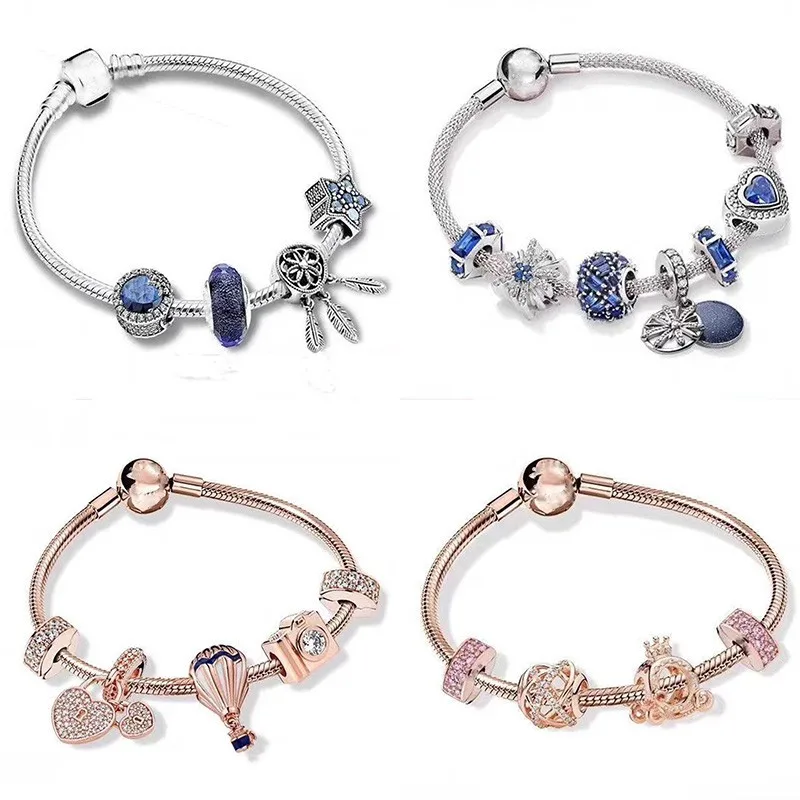 100% 925 Sterling Silver Fashion Catch The Shadow Blue Snowflake Beaded Pan Bracelet For Women Wedding Party Fashion Jewelry
100% 925 Sterling Silver Fashion Catch The Shadow Blue Snowflake Beaded Pan Bracelet For Women Wedding Party Fashion Jewelry