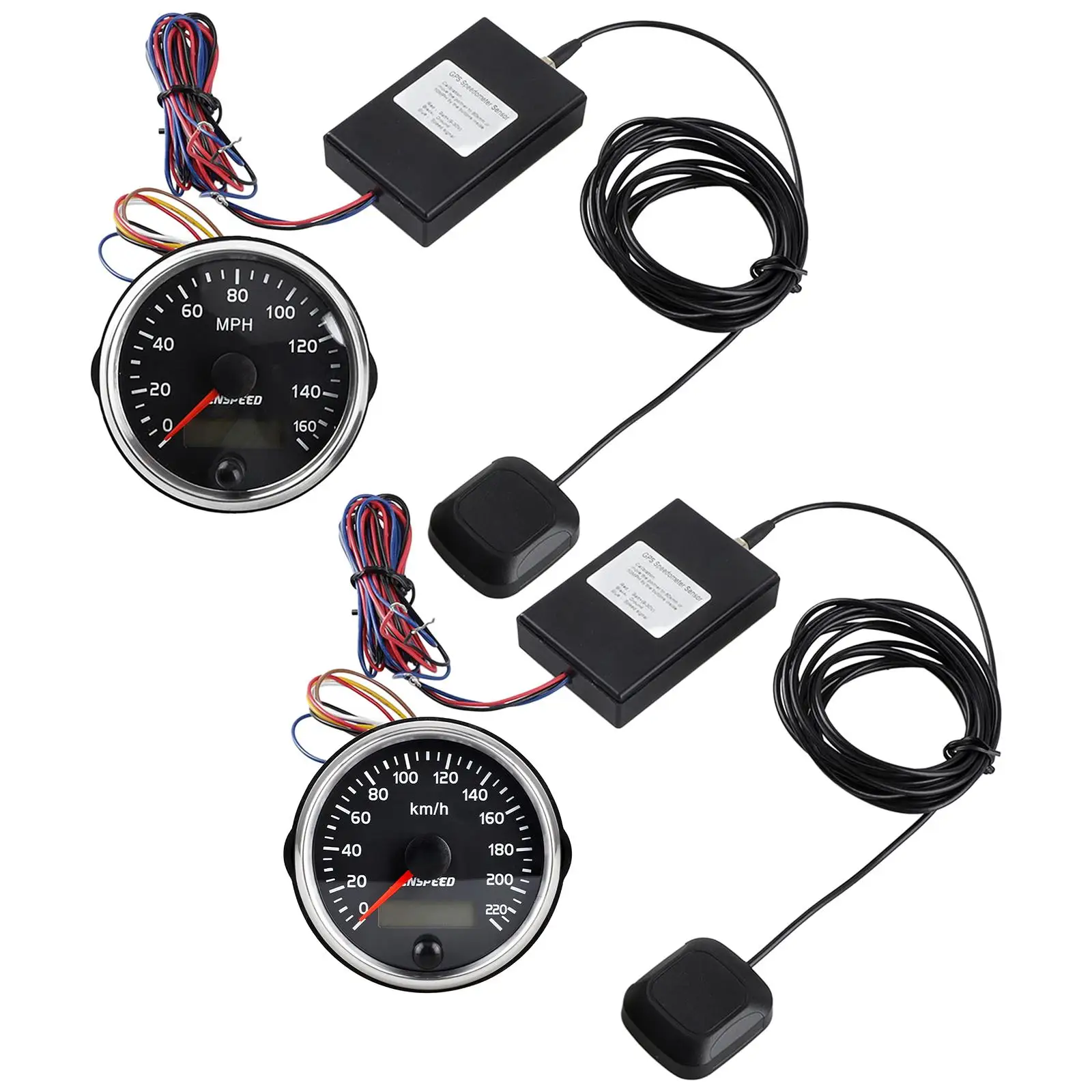 Автомобильный GPS-датчик скорости 85 мм с GPS-антенной водонепроницаемый цифровой Регулируемый одометр скорости лодки подходит для грузовика ...
Автомобильный GPS-датчик скорости 85 мм с GPS-антенной водонепроницаемый цифровой Регулируемый одометр скорости лодки подходит для грузовика ...