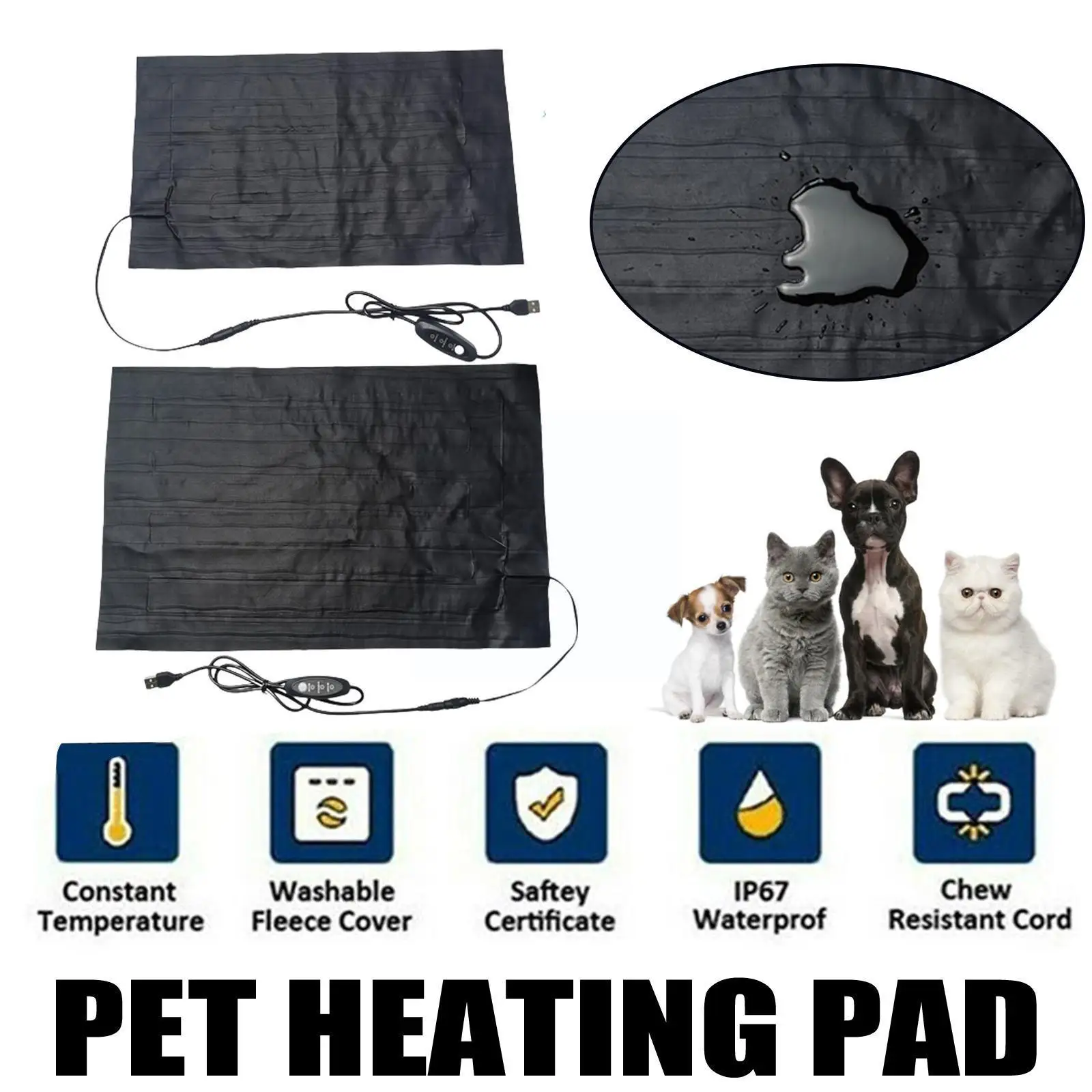 5v 2a Usb Pet Warmer Heating Pad Electric Heater Pad Winter Warm Carpet For Animals Pet Heater Mat Carpet Pet Supplies A7x1
5v 2a Usb Pet Warmer Heating Pad Electric Heater Pad Winter Warm Carpet For Animals Pet Heater Mat Carpet Pet Supplies A7x1