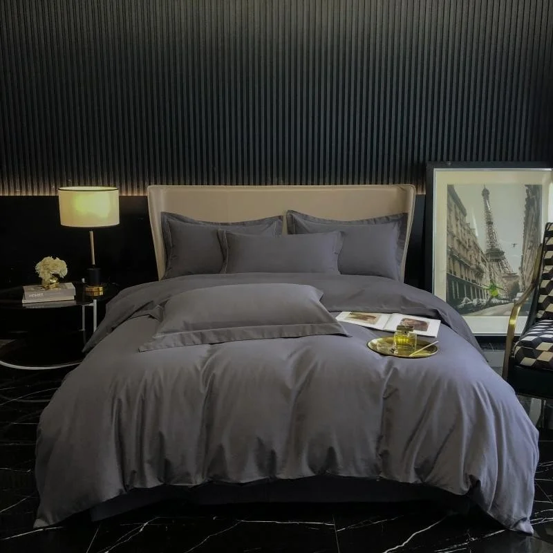 100%Brushed Cotton Deep Gray Duvet Cover Bed Sheet 2Pillowcases Family King Queen Size Solid Color Bedding Set Relaxed Soft Feel
100%Brushed Cotton Deep Gray Duvet Cover Bed Sheet 2Pillowcases Family King Queen Size Solid Color Bedding Set Relaxed Soft Feel