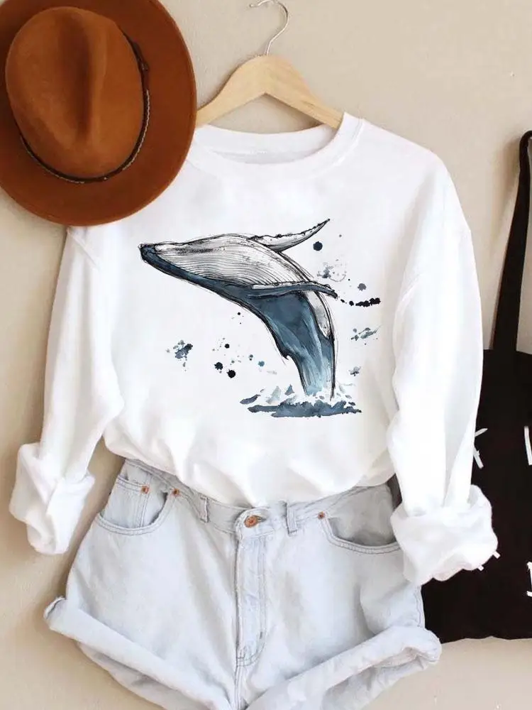Pullovers Watercolor Sea Animal Print Ladies Womens Fashion Clothing Spring Autumn Winter Hoodies Woman Female 90s Sweatshirts
Pullovers Watercolor Sea Animal Print Ladies Womens Fashion Clothing Spring Autumn Winter Hoodies Woman Female 90s Sweatshirts