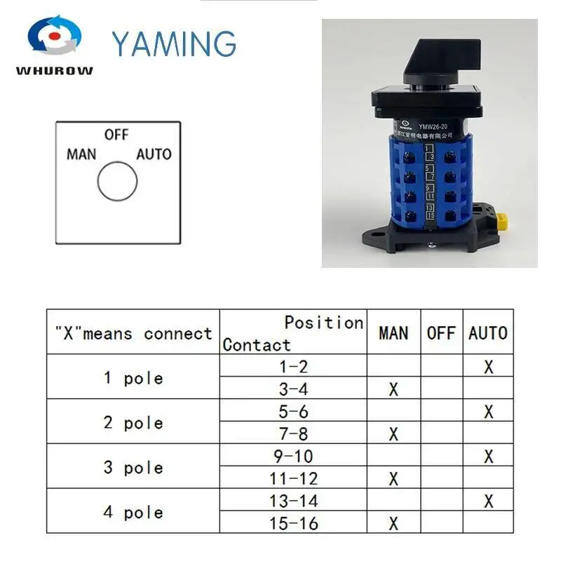 Настенный многопозиционный поворотный кулачковый переключатель на DIN-рейку, серебристый, 690 В, 20 А, 4-уровневый переключатель YMW26 LW28 
Настенный многопозиционный поворотный кулачковый переключатель на DIN-рейку, серебристый, 690 В, 20 А, 4-уровневый переключатель YMW26 LW28