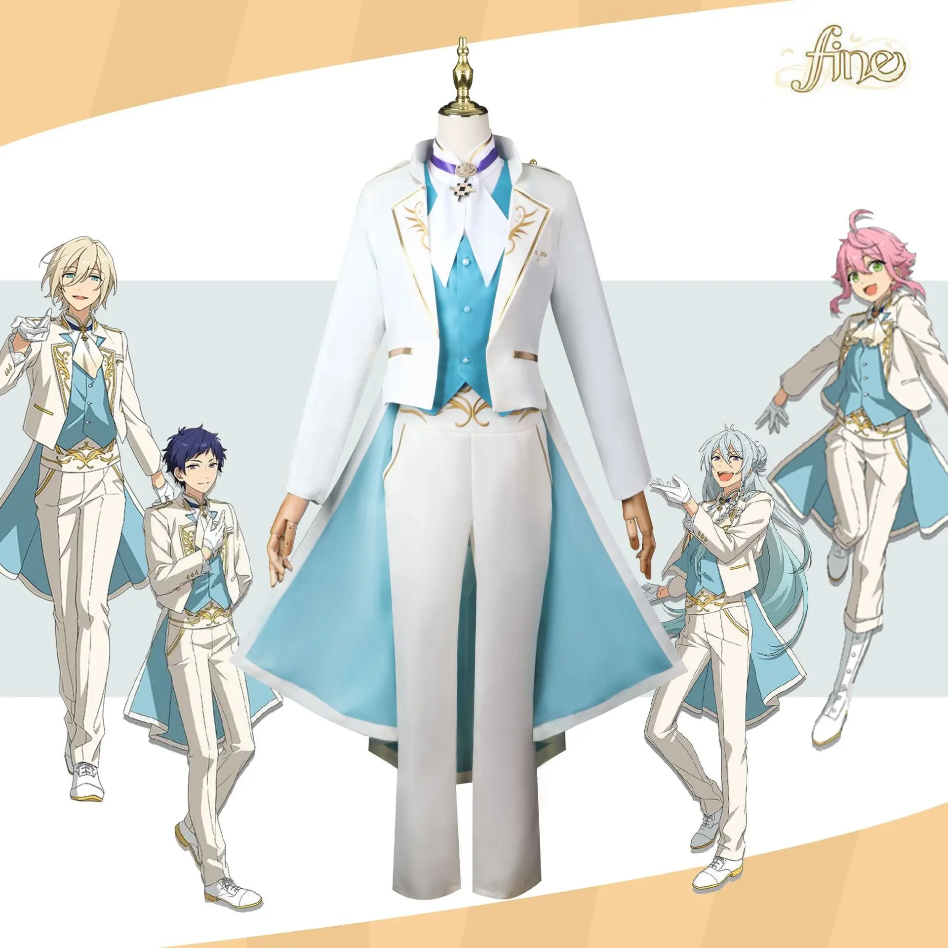Игровой Комплект звезд Tenshouin Eichi, косплей костюм, отличная команда, Униформа, мужская куртка, жилет, рубашка, брюки, костюм, Хэллоуин, одежда для вечеринки
Игровой Комплект звезд Tenshouin Eichi, косплей костюм, отличная команда, Униформа, мужская куртка, жилет, рубашка, брюки, костюм, Хэллоуин, одежда для вечеринки