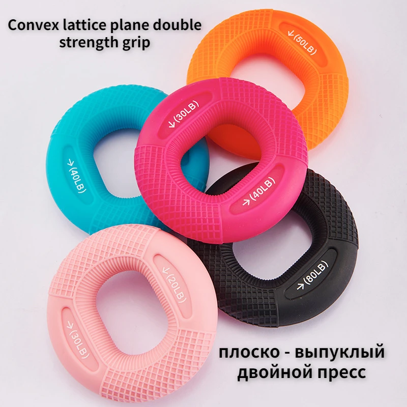 

20-80lbs Hand Exerciser Train Fingers Strength Silicone Grip Ring Fitness Equipment Massage Portable Home Gym Expander Arms Hot
