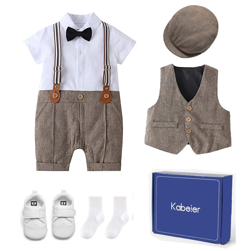 Baby Boys Gentleman Infant Clothes Summer Newborn Gift Box Patchwork Romper 8 Piece Set Formal Birthday Wedding Baptism Outfits
Baby Boys Gentleman Infant Clothes Summer Newborn Gift Box Patchwork Romper 8 Piece Set Formal Birthday Wedding Baptism Outfits