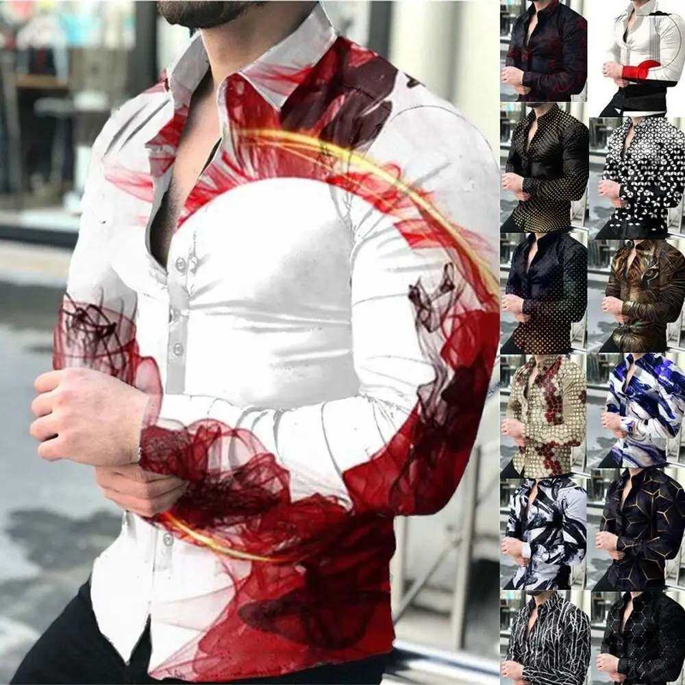 3D Printing Man Long Sleeves Shirts Long-sleeved Hawaiian Shirts For Men Lattice Designer Clothes Camisa Masculina Slim Fit
3D Printing Man Long Sleeves Shirts Long-sleeved Hawaiian Shirts For Men Lattice Designer Clothes Camisa Masculina Slim Fit