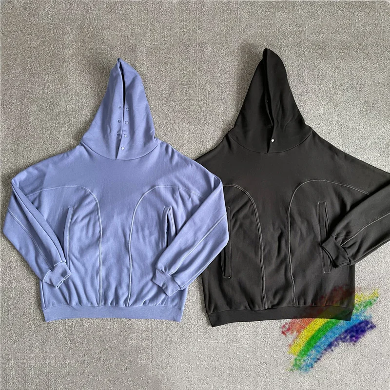 Patchwork Hoodie Men Women 1:1 High Quality Black Blue Buttons Sweatshirts Oversize Hooded Pullovers
Patchwork Hoodie Men Women 1:1 High Quality Black Blue Buttons Sweatshirts Oversize Hooded Pullovers