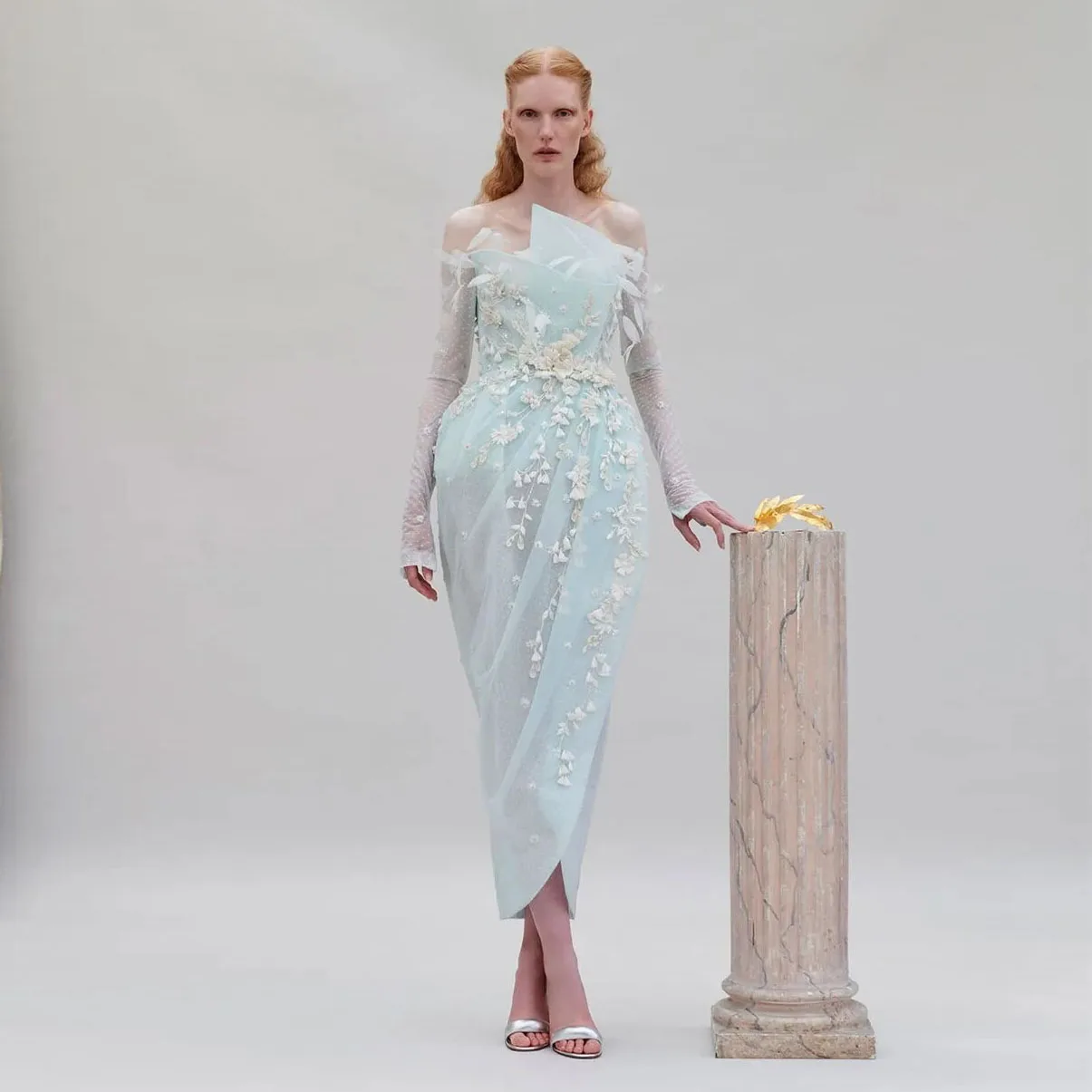 Fairy Sheath Light Blue Evening Dresses with 3D Flowers Sheer Long Sleeves Saudi Arabia Prom Dress فساتين مناسبة رسمية Customize
Fairy Sheath Light Blue Evening Dresses with 3D Flowers Sheer Long Sleeves Saudi Arabia Prom Dress فساتين مناسبة رسمية Customize