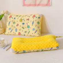Baby Pillow Cotton Bean Velvet Childrens Pillow Core Long-staple Cotton Cartoon Breathable Cotton Kindergarten Nap Pillow