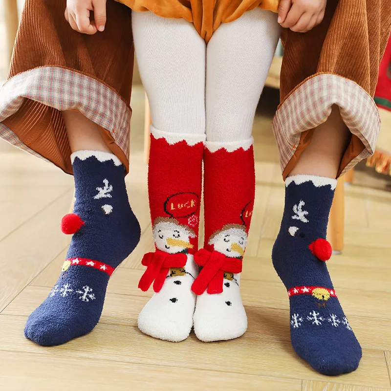 Children's Christmas Socks Autumn and Winter Cartoon Coral Fleece Thickened Warm Parent-child Socks Baby Boy and Girl Socks
Children's Christmas Socks Autumn and Winter Cartoon Coral Fleece Thickened Warm Parent-child Socks Baby Boy and Girl Socks
