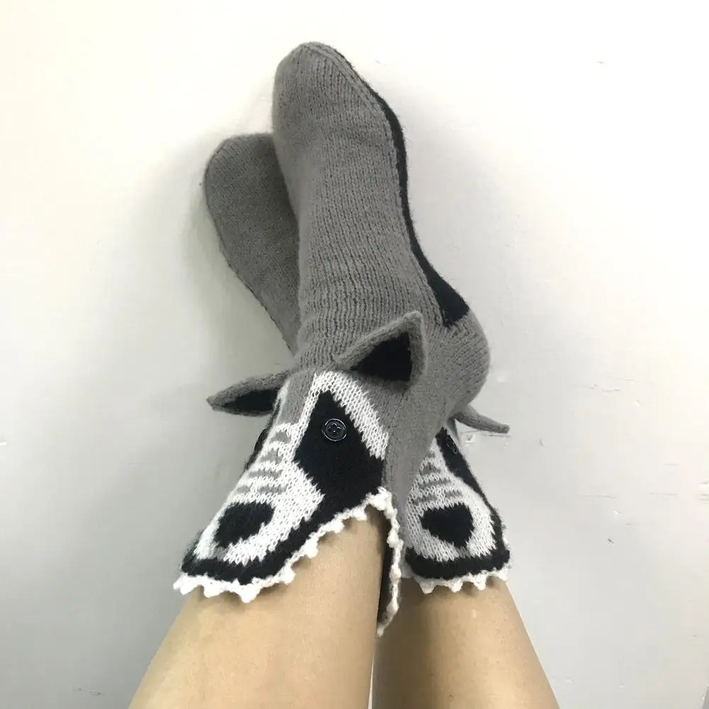 Women Fun Timber Wolf Socks Novelty 3D Wide Mouth Eating Leg Animal Crochet Knit Warm Floor Slipper Hosiery
Women Fun Timber Wolf Socks Novelty 3D Wide Mouth Eating Leg Animal Crochet Knit Warm Floor Slipper Hosiery