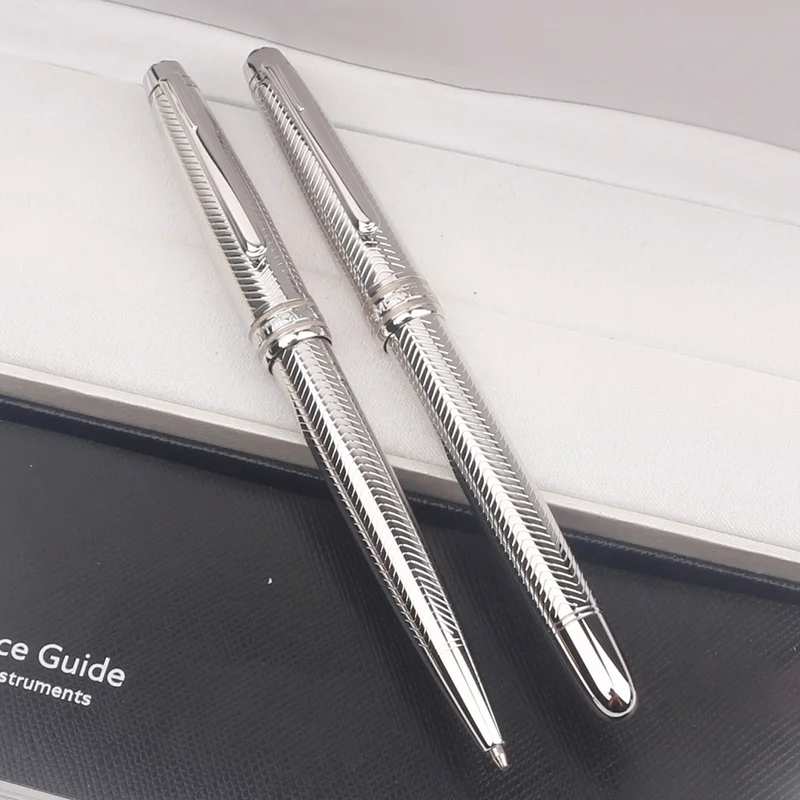 

Luxury Metal MB Ballpoint Pen W Wave Pattern Signature Rollerball Gel Pens Business Best Fountain Pens Kwaii Stationary