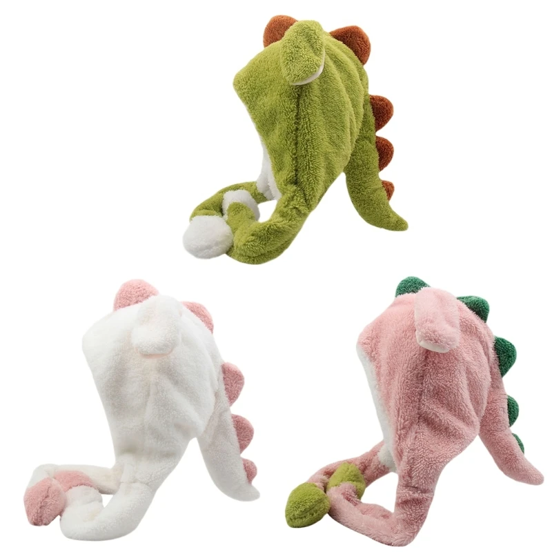 Плюшевая шапка с динозавром, мягкая шапка с ушами динозавра с движущимися ушами, зимняя шапка с шарфом, Теплая Флисовая шапка с капюшоном, шапка для прыжков 
Плюшевая шапка с динозавром, мягкая шапка с ушами динозавра с движущимися ушами, зимняя шапка с шарфом, Теплая Флисовая шапка с капюшоном, шапка для прыжков