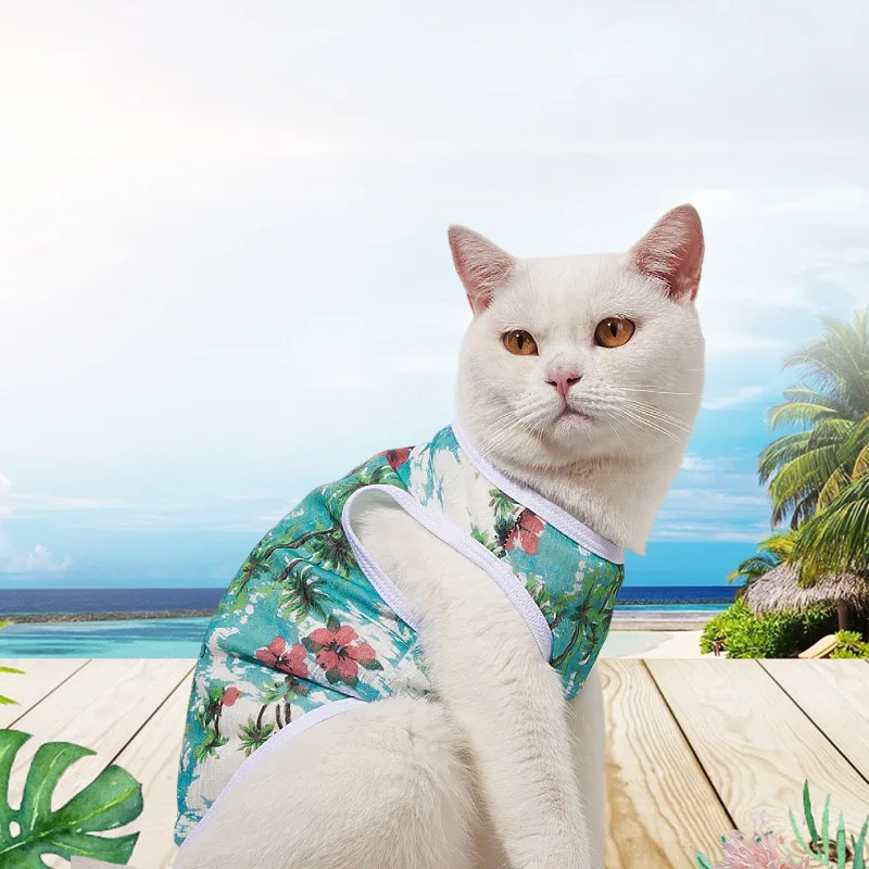 Pet Vest Cat Small Dog Spring/Summer Autumn Hawaiian Non-Stick Fur Breathable Thin Dog Pet Clothes Cat clothes
Pet Vest Cat Small Dog Spring/Summer Autumn Hawaiian Non-Stick Fur Breathable Thin Dog Pet Clothes Cat clothes