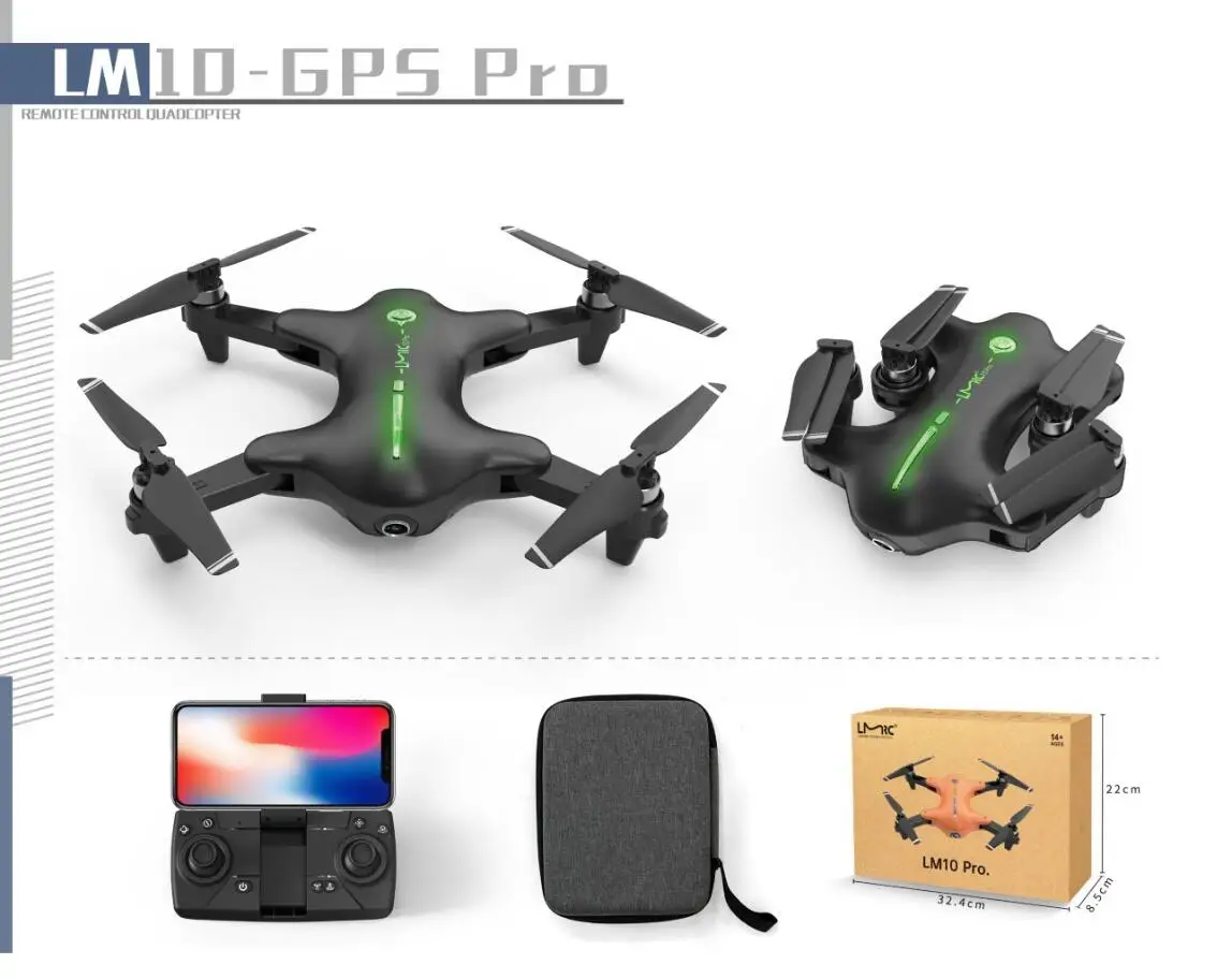 LM10 LMRC GPS Drone with 4K UHD Camera for Adults, Brushless Motor, GPS Auto Return, 5GHz FPV RC Quadcopter Auto Return Home
LM10 LMRC GPS Drone with 4K UHD Camera for Adults, Brushless Motor, GPS Auto Return, 5GHz FPV RC Quadcopter Auto Return Home