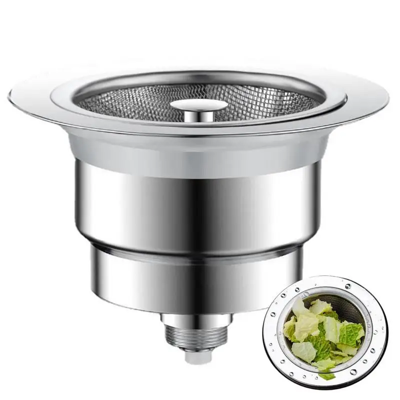 Kitchen Sink Filter Stainless Steel Kitchen Sink Strainer Stopper Anti-Clogging Garbage Disposal Plug Wash Basin Bounce Drain 
Kitchen Sink Filter Stainless Steel Kitchen Sink Strainer Stopper Anti-Clogging Garbage Disposal Plug Wash Basin Bounce Drain